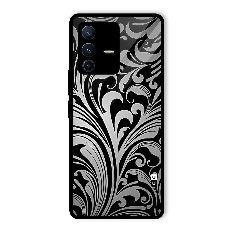 Grey Beauty Pattern Glass Back Case for Vivo V23 Pro
