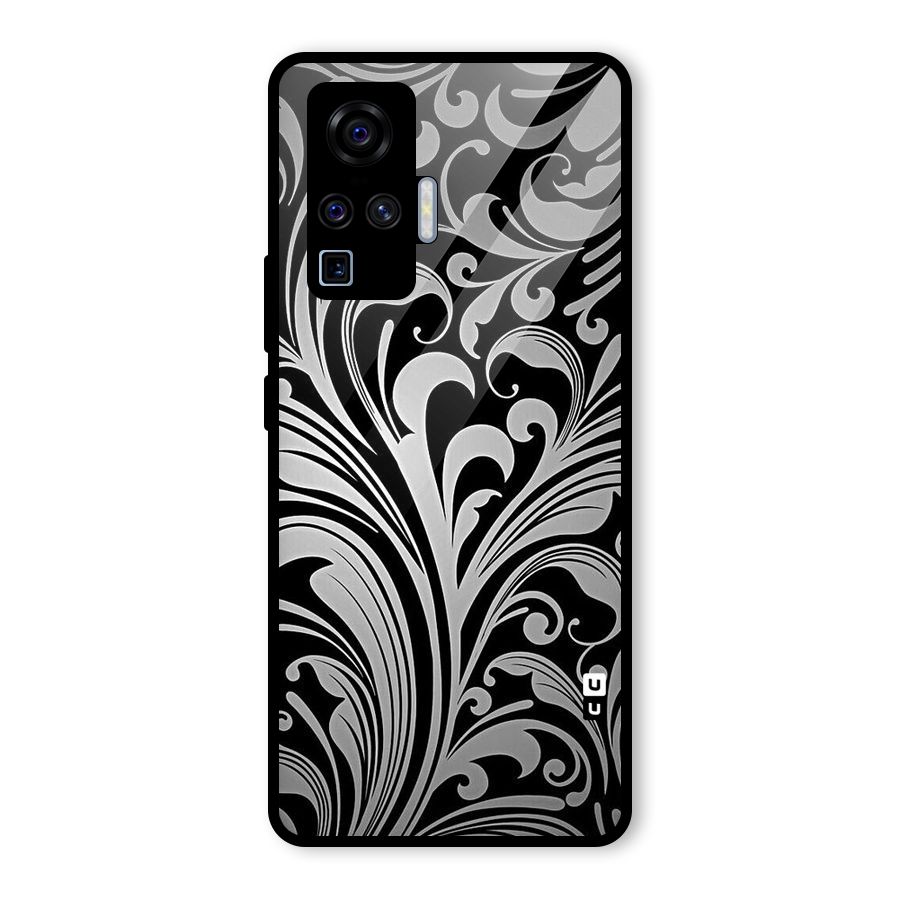 Grey Beauty Pattern Glass Back Case for Vivo X50 Pro