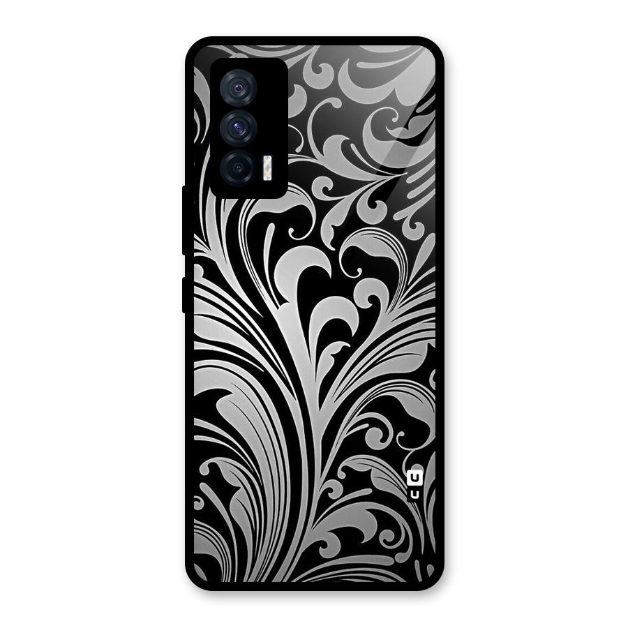 Grey Beauty Pattern Glass Back Case for Vivo iQOO 7 5G