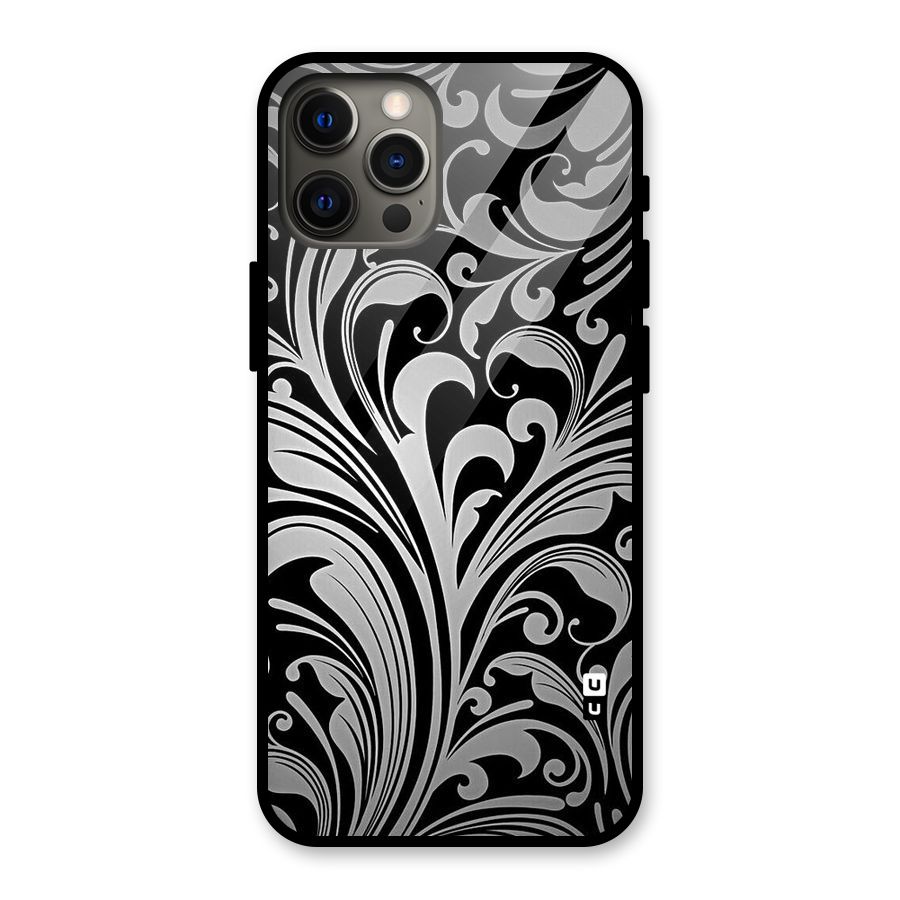 Grey Beauty Pattern Glass Back Case for iPhone 12 Pro Max