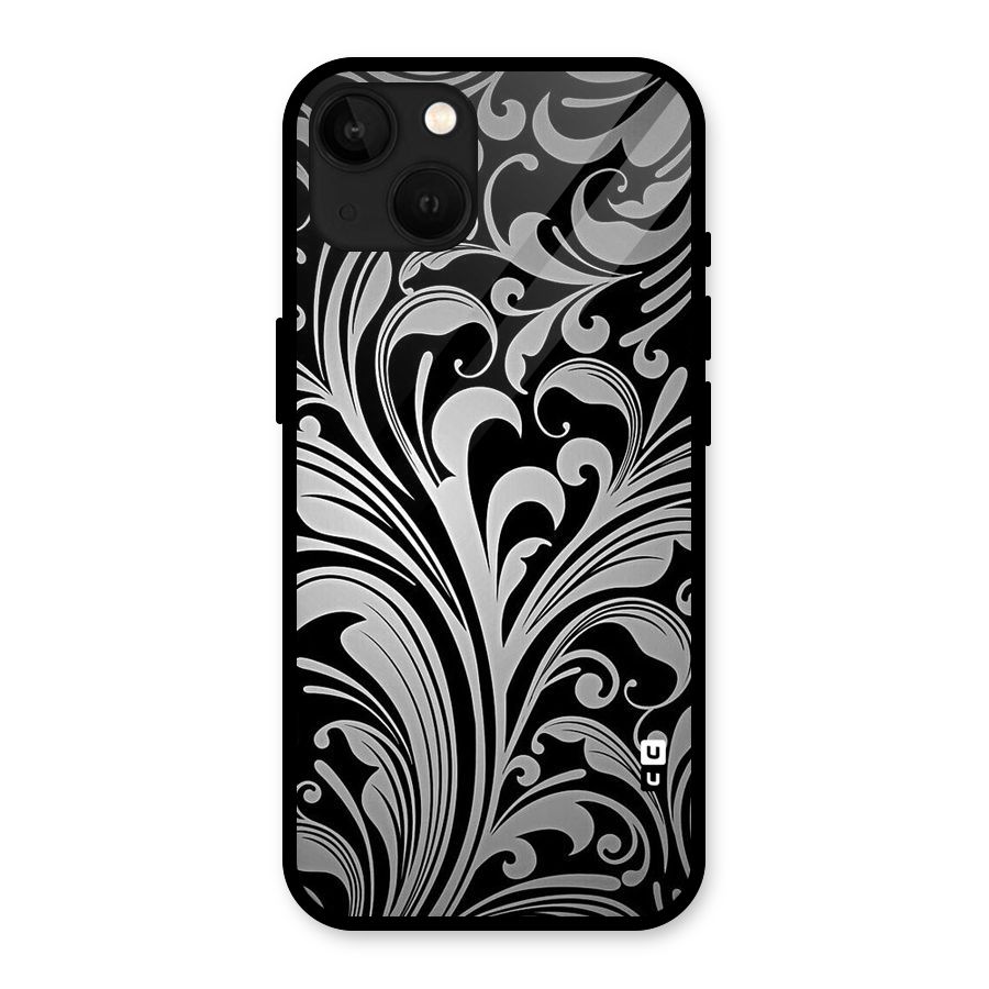 Grey Beauty Pattern Glass Back Case for iPhone 13