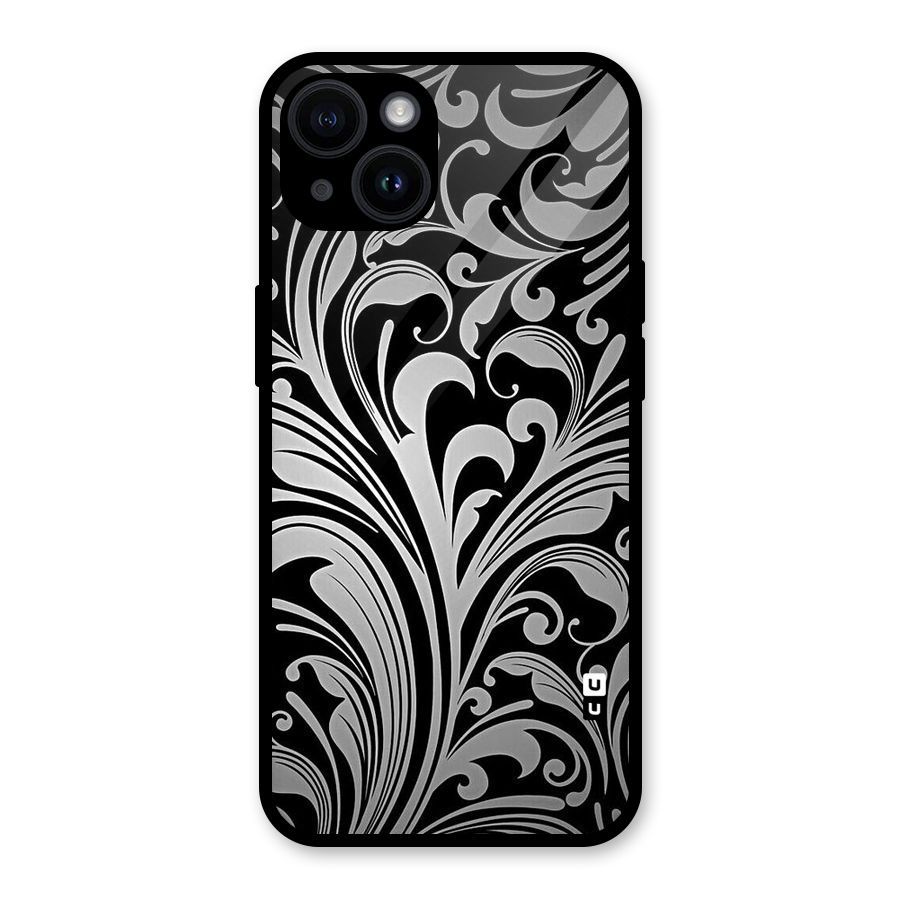 Grey Beauty Pattern Glass Back Case for iPhone 14