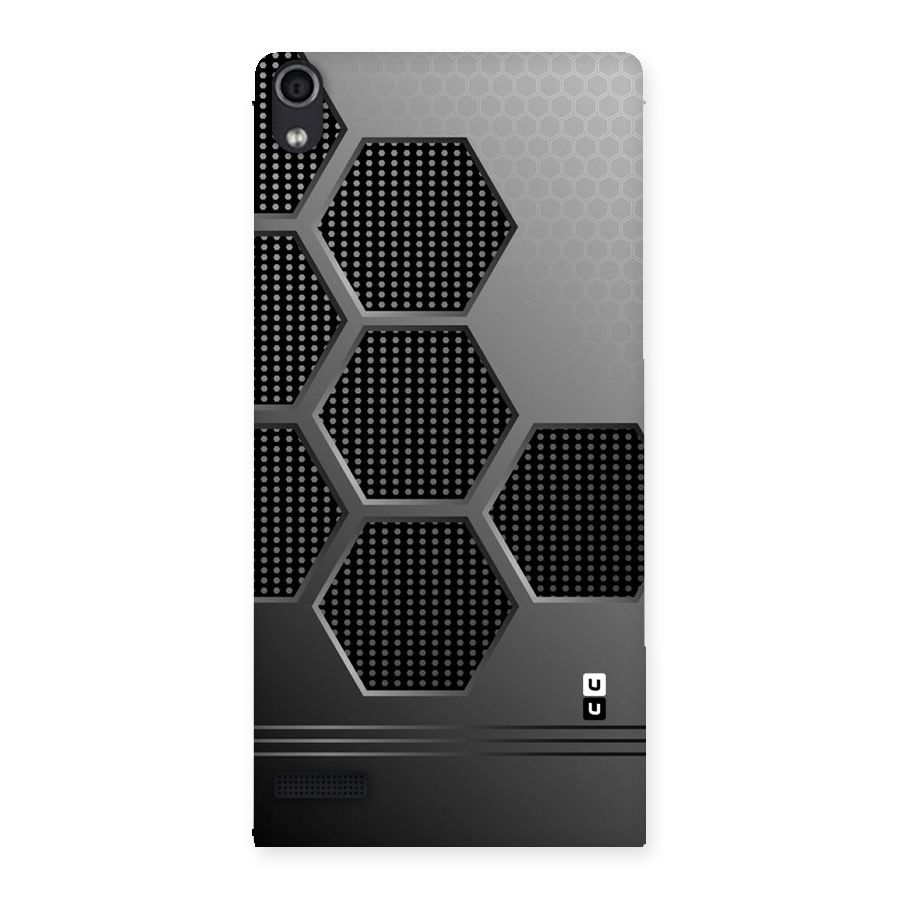 Grey Black Hexa Back Case for Ascend P6