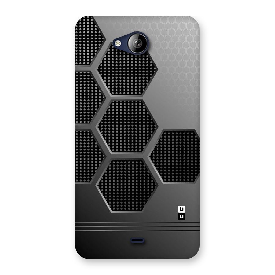 Grey Black Hexa Back Case for Canvas Play Q355