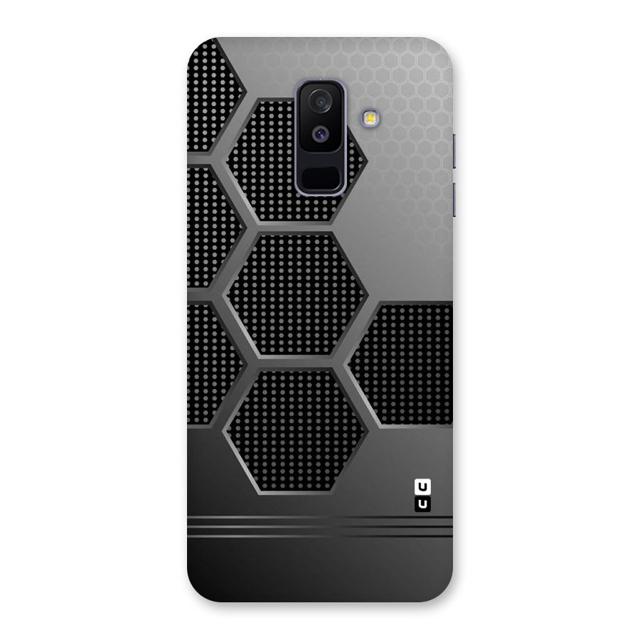 Grey Black Hexa Back Case for Galaxy A6 Plus