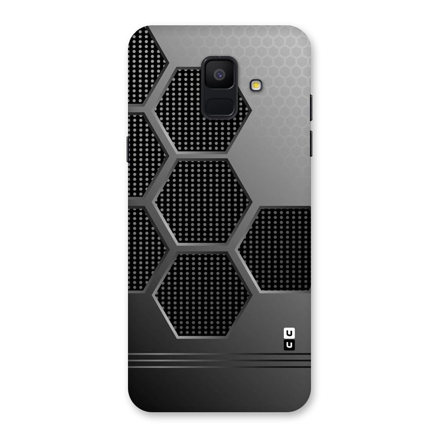 Grey Black Hexa Back Case for Galaxy A6 (2018)
