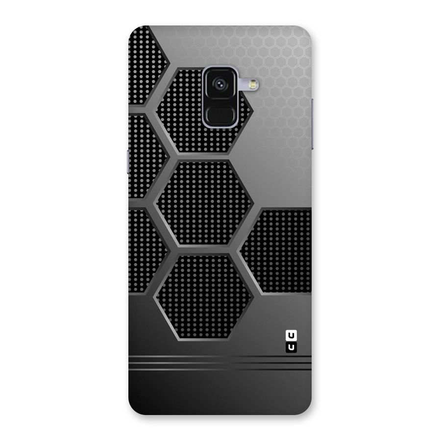 Grey Black Hexa Back Case for Galaxy A8 Plus