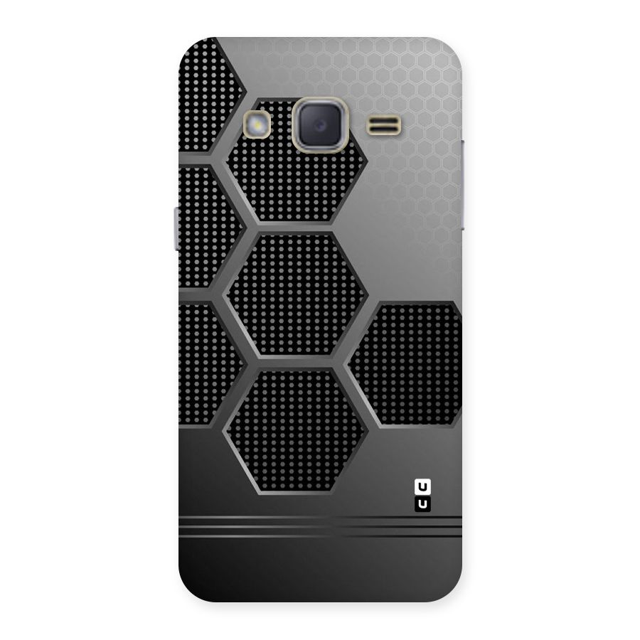 Grey Black Hexa Back Case for Galaxy J2