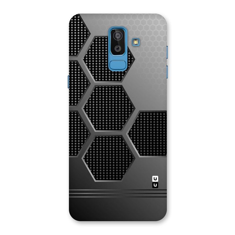Grey Black Hexa Back Case for Galaxy J8
