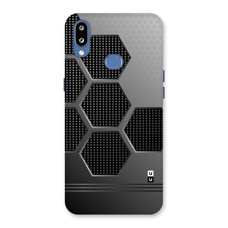 Grey Black Hexa Back Case for Galaxy M01s