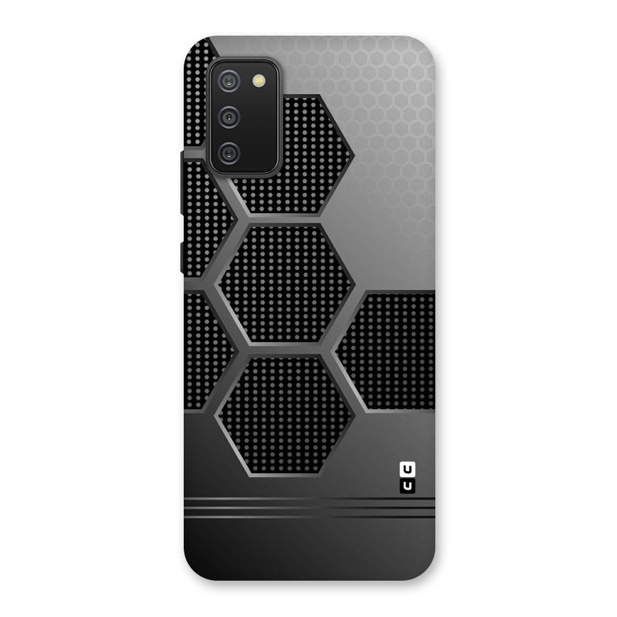 Grey Black Hexa Back Case for Galaxy M02s