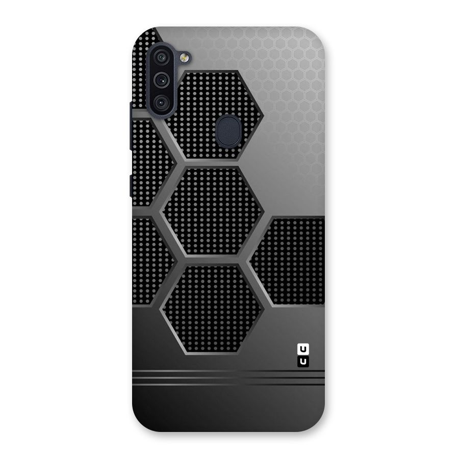 Grey Black Hexa Back Case for Galaxy M11