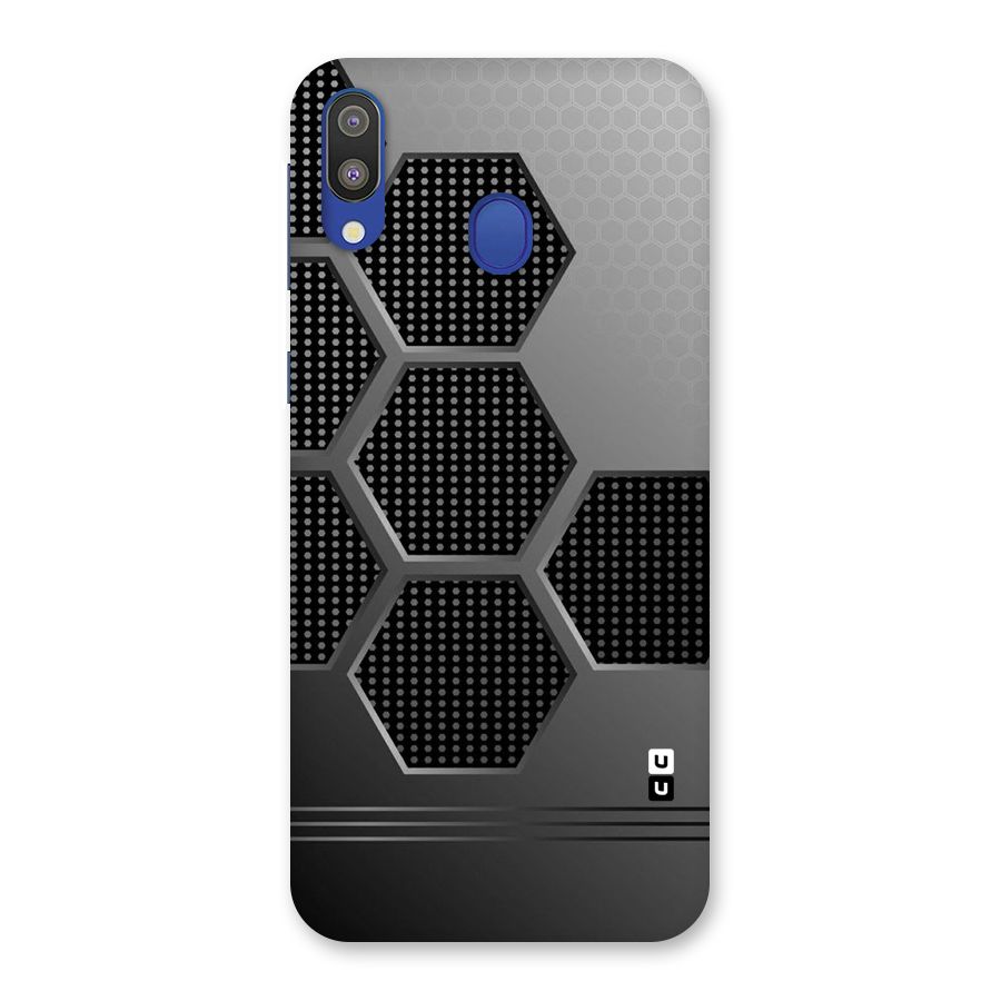Grey Black Hexa Back Case for Galaxy M20