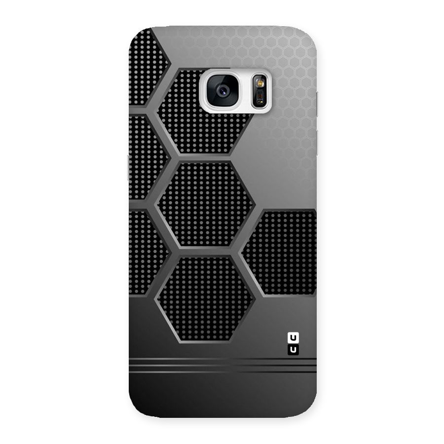 Grey Black Hexa Back Case for Galaxy S7 Edge