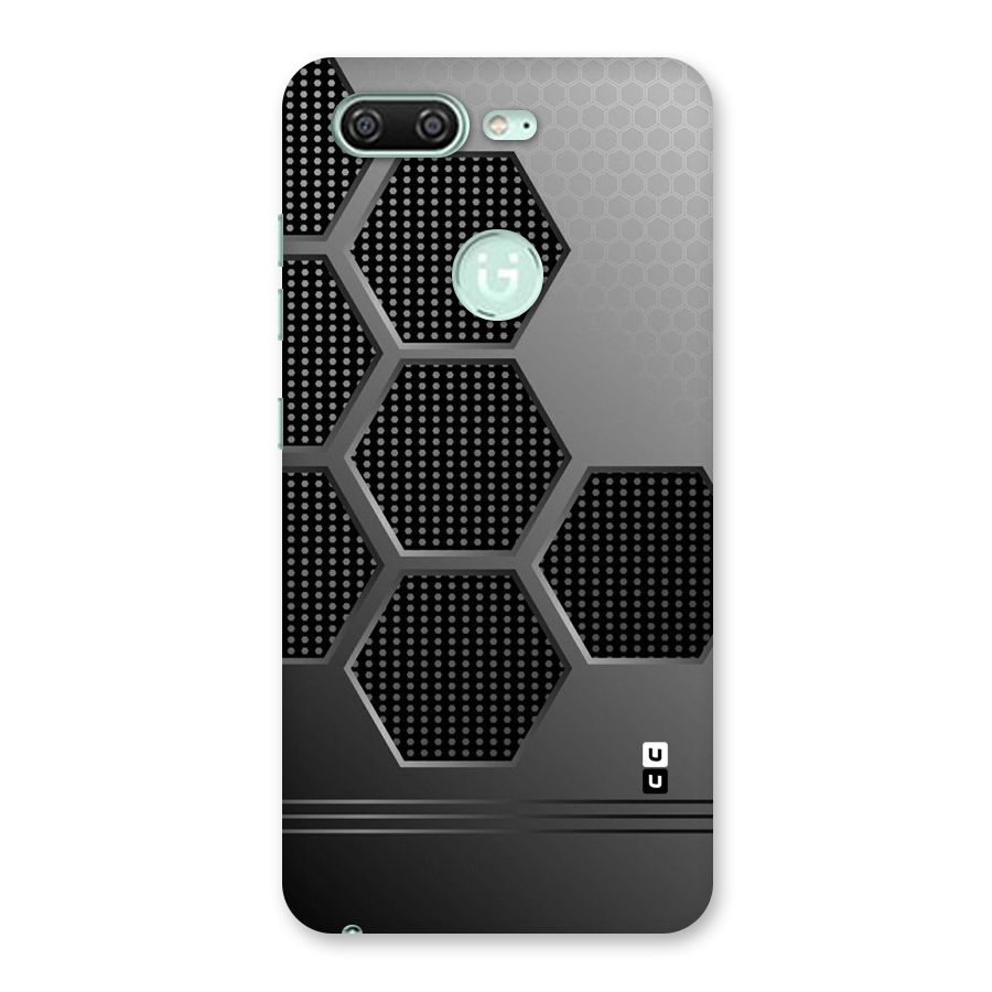 Grey Black Hexa Back Case for Gionee S10