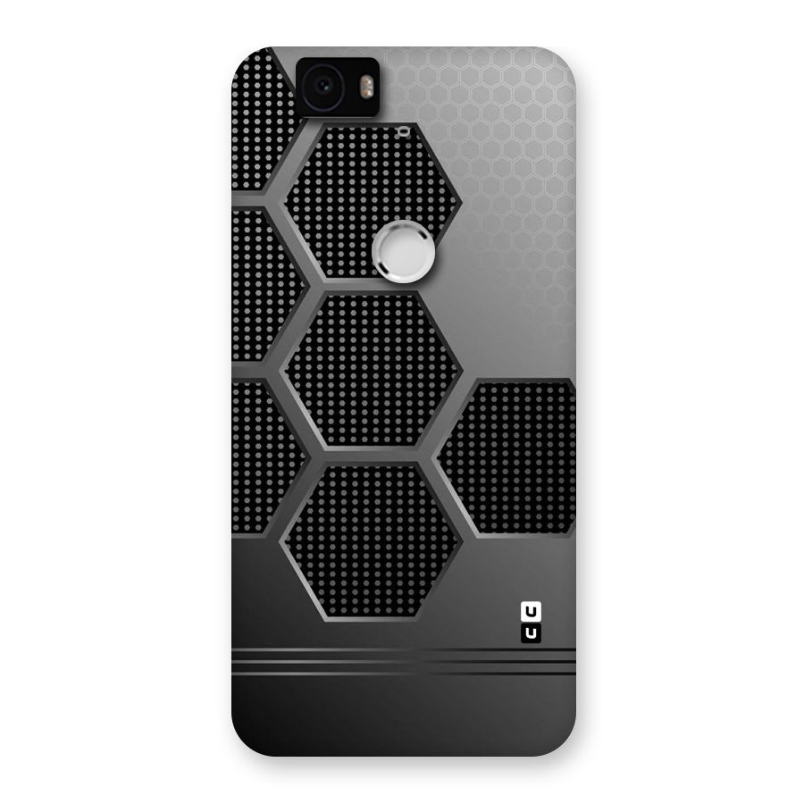 Grey Black Hexa Back Case for Google Nexus-6P