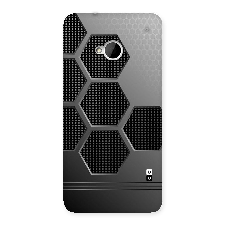 Grey Black Hexa Back Case for HTC One M7