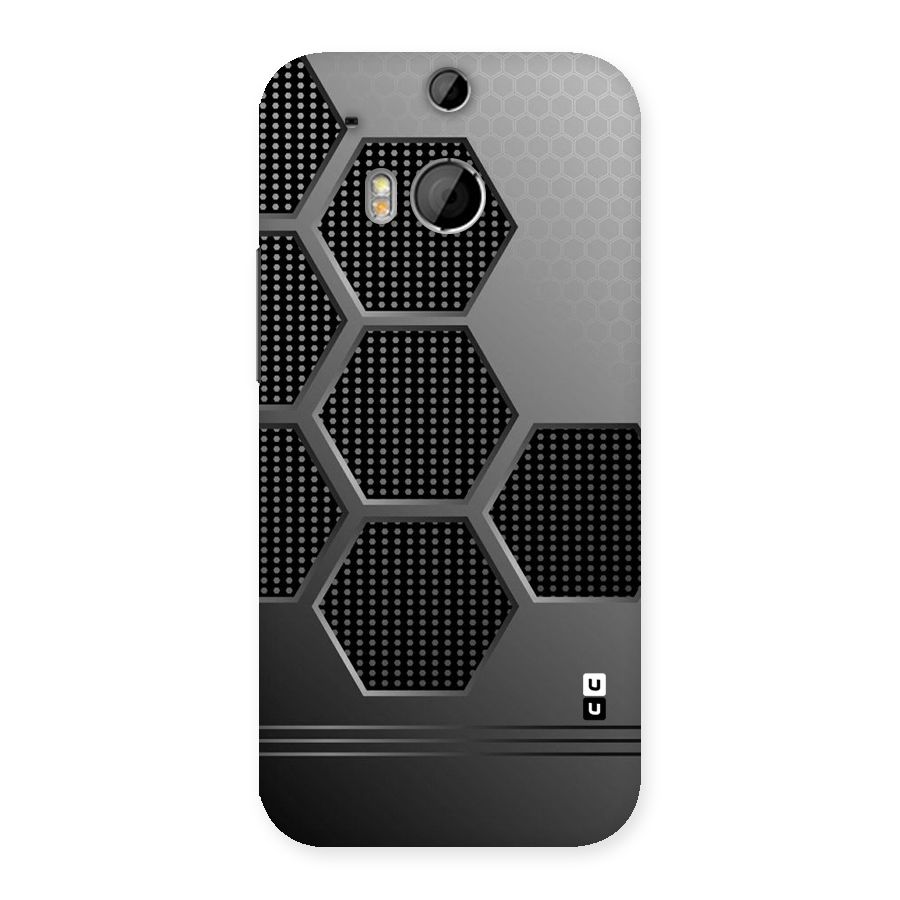 Grey Black Hexa Back Case for HTC One M8