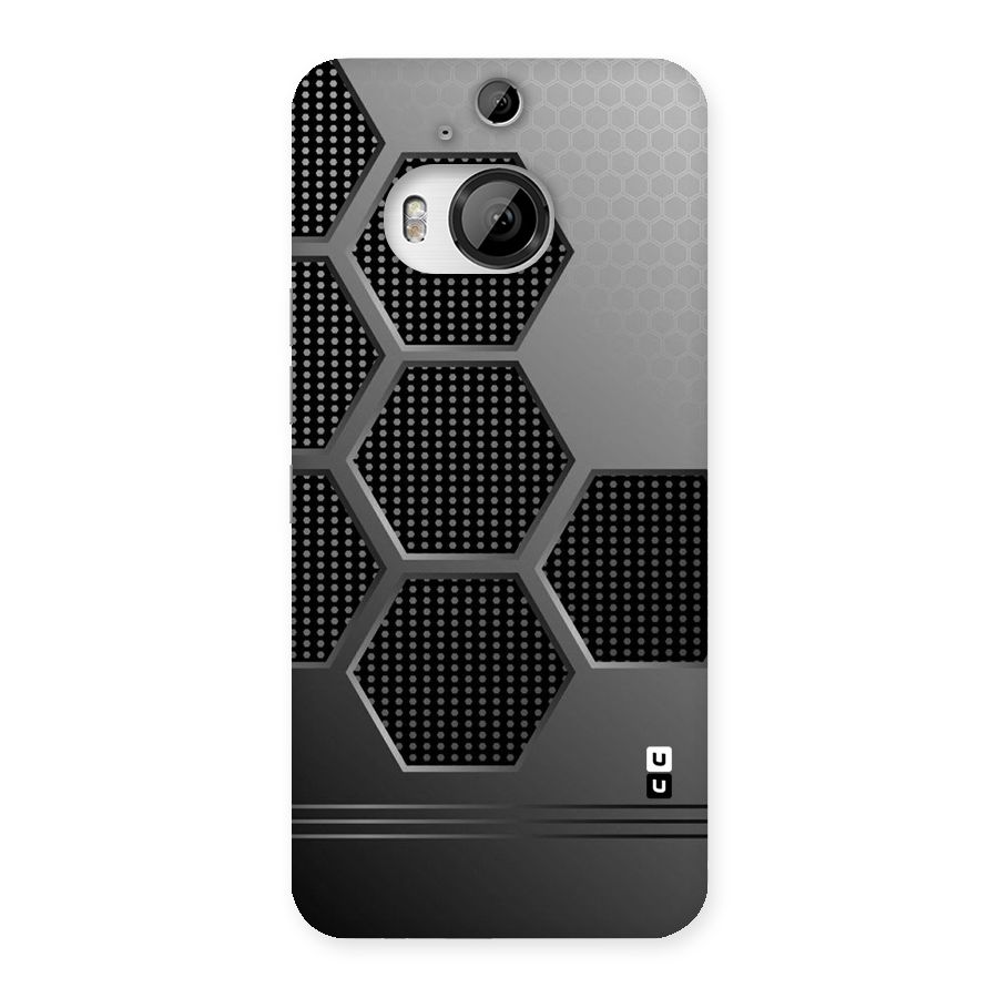 Grey Black Hexa Back Case for HTC One M9 Plus
