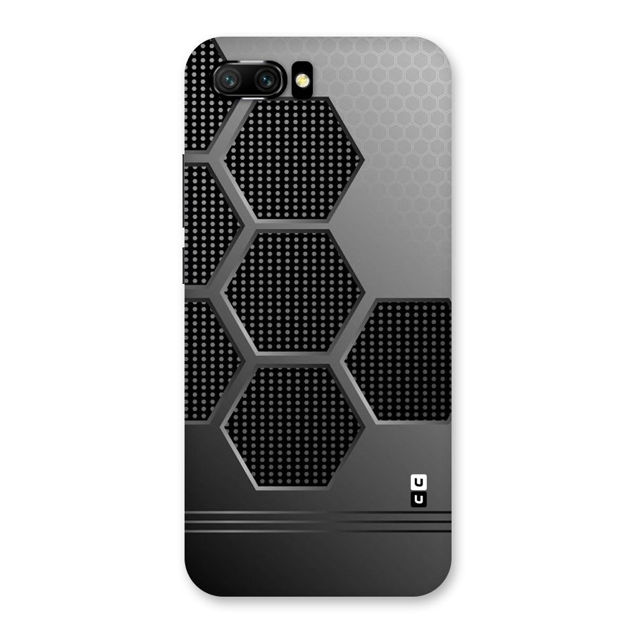 Grey Black Hexa Back Case for Honor 10