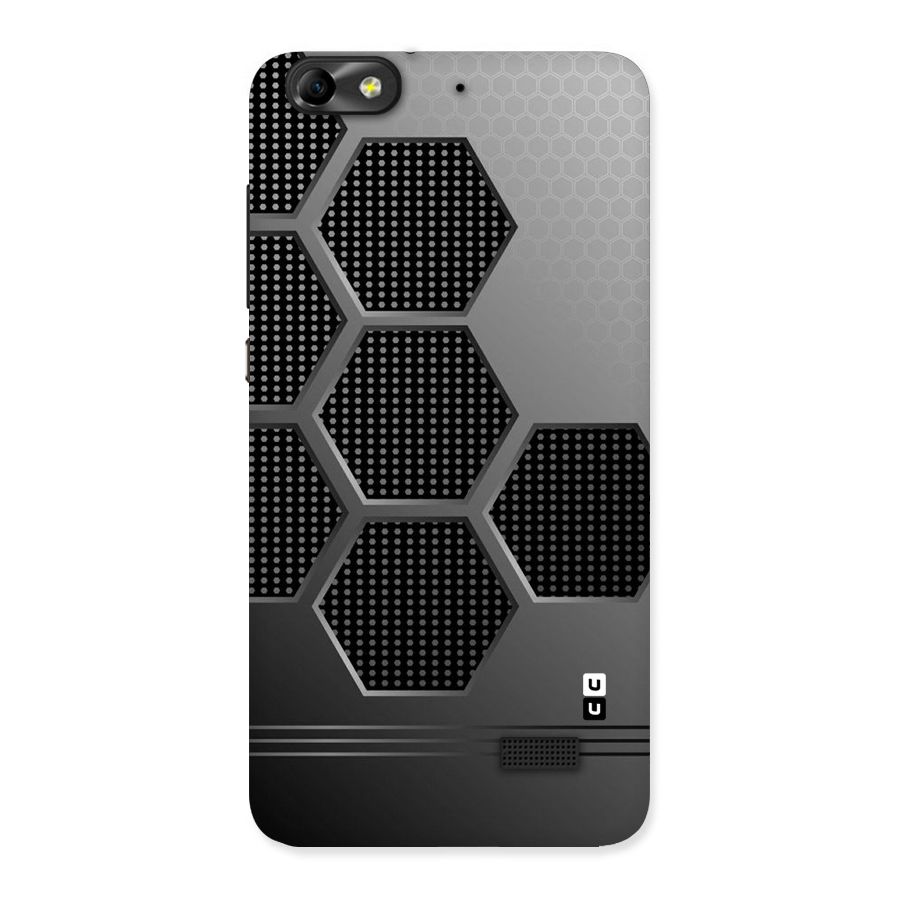 Grey Black Hexa Back Case for Honor 4C