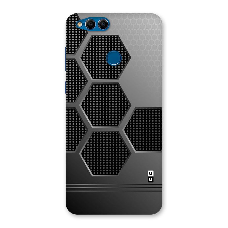 Grey Black Hexa Back Case for Honor 7X