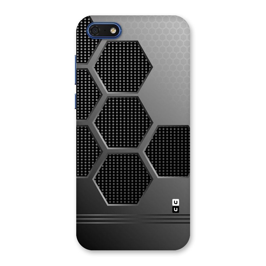 Grey Black Hexa Back Case for Honor 7s