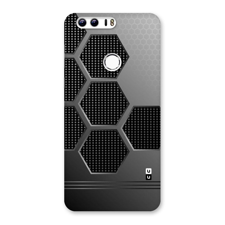 Grey Black Hexa Back Case for Honor 8