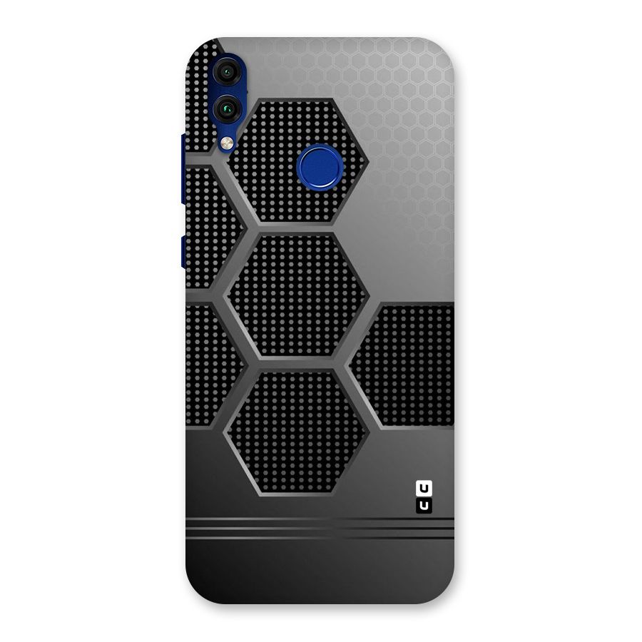 Grey Black Hexa Back Case for Honor 8C