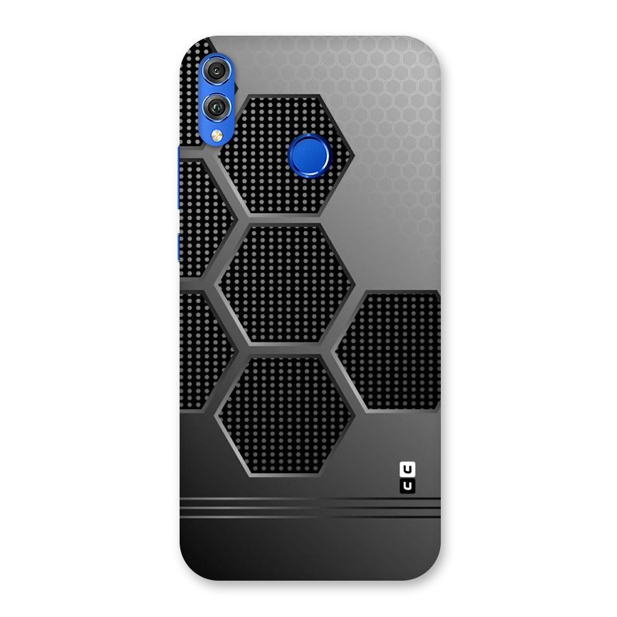 Grey Black Hexa Back Case for Honor 8X