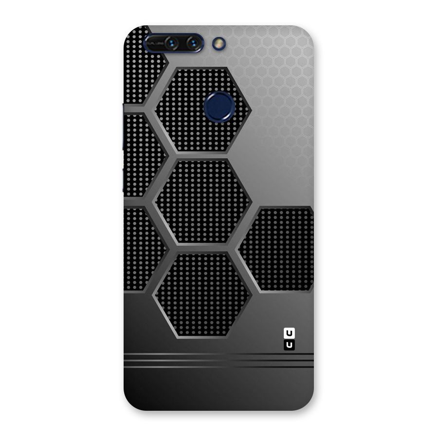 Grey Black Hexa Back Case for Honor 8 Pro