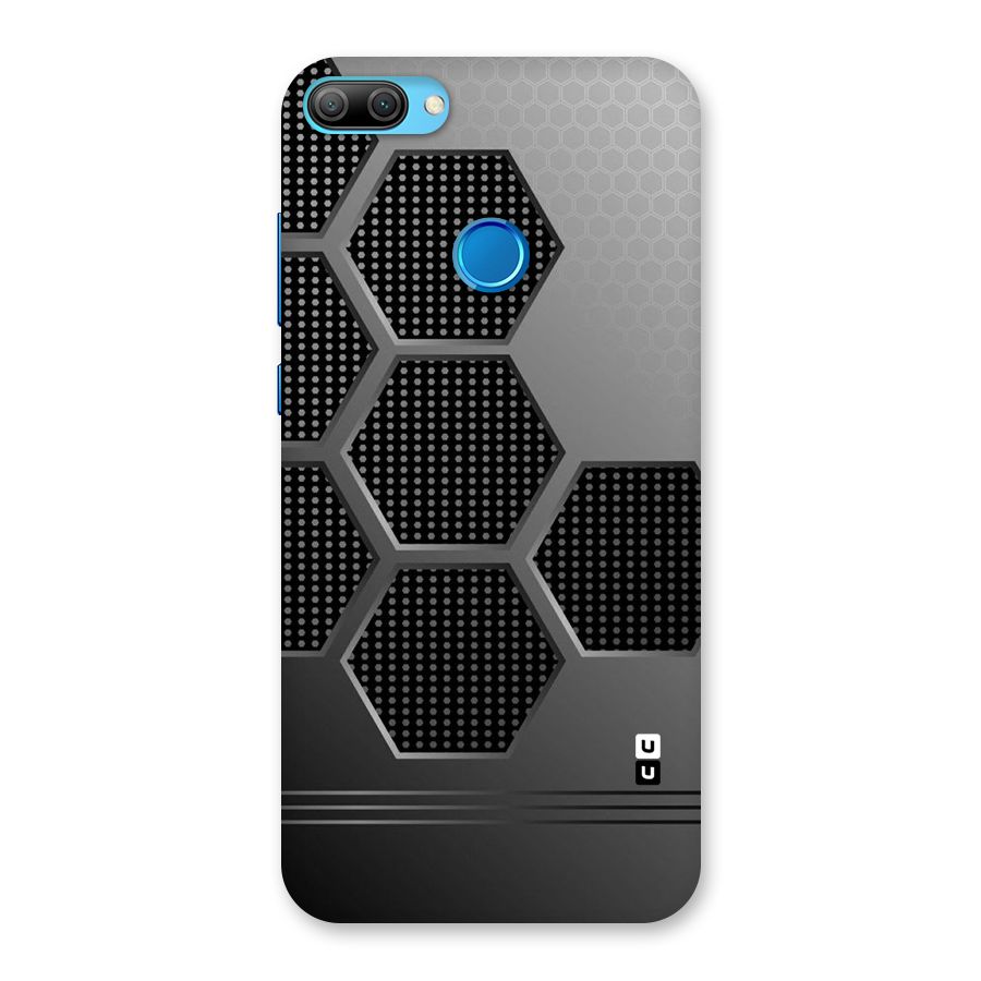 Grey Black Hexa Back Case for Honor 9N