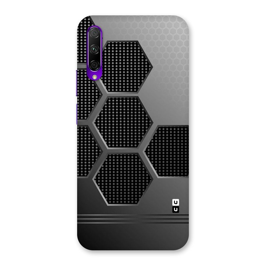 Grey Black Hexa Back Case for Honor 9X Pro