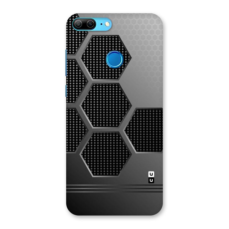 Grey Black Hexa Back Case for Honor 9 Lite