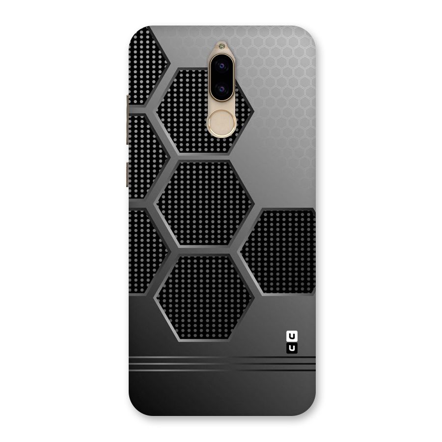 Grey Black Hexa Back Case for Honor 9i