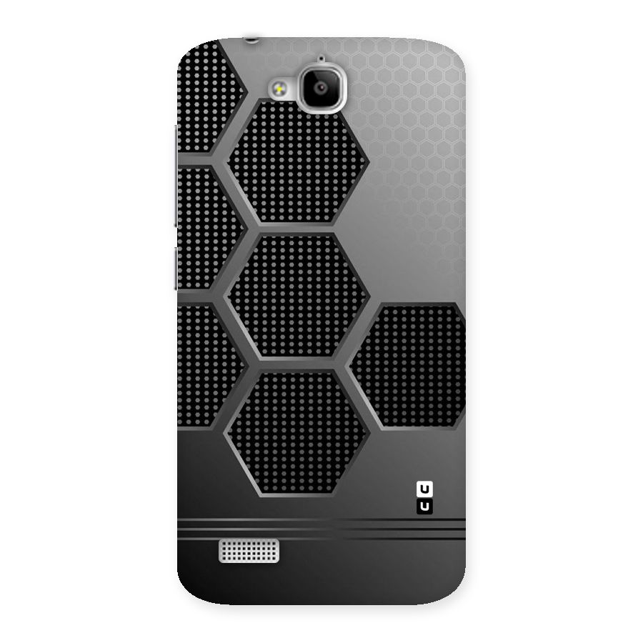 Grey Black Hexa Back Case for Honor Holly