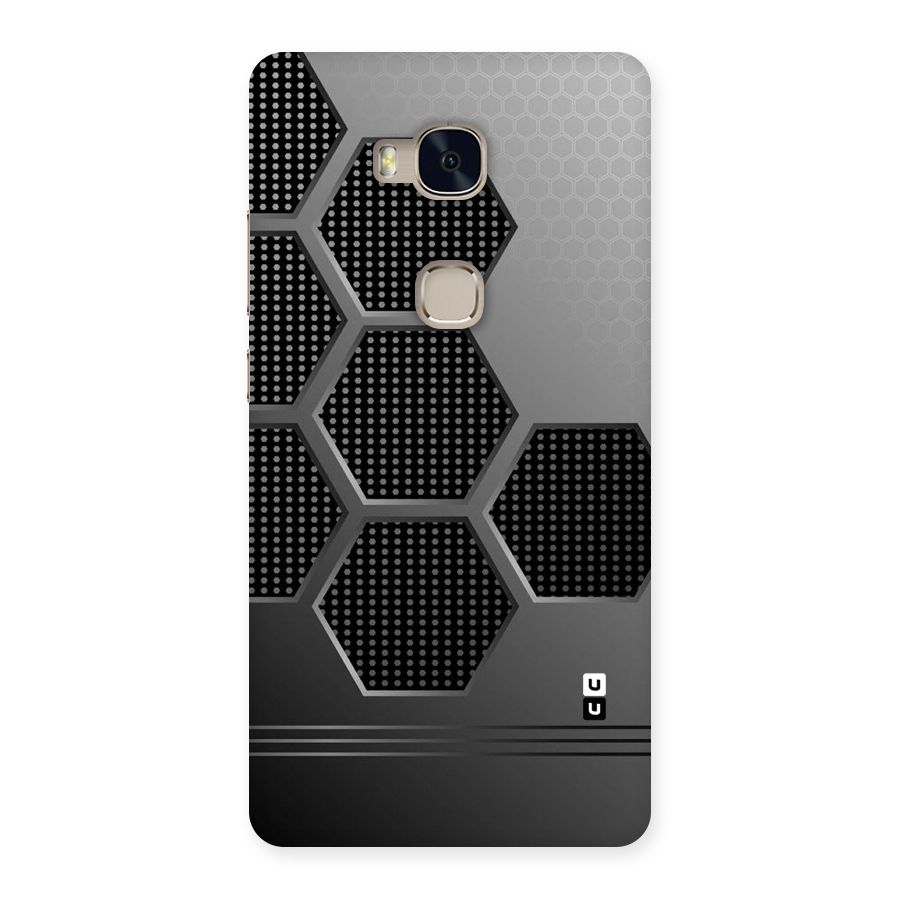 Grey Black Hexa Back Case for Huawei Honor 5X