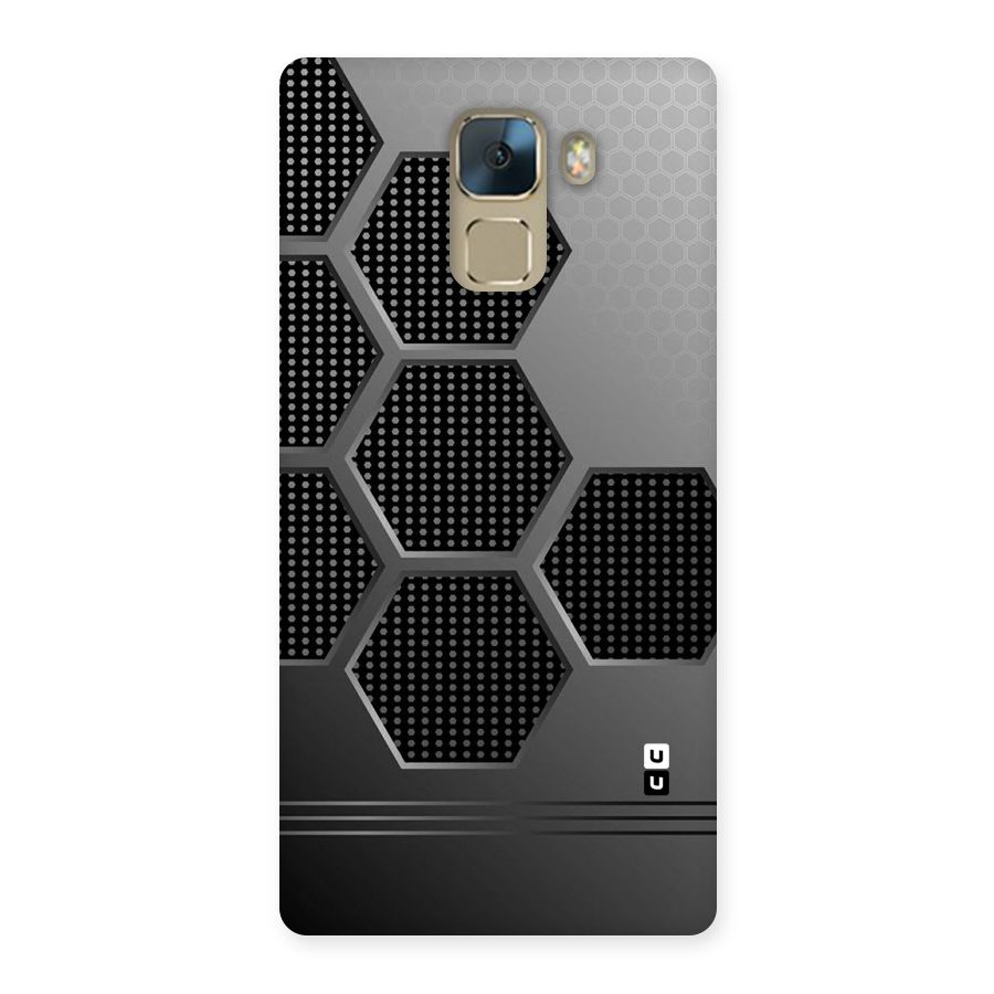 Grey Black Hexa Back Case for Huawei Honor 7