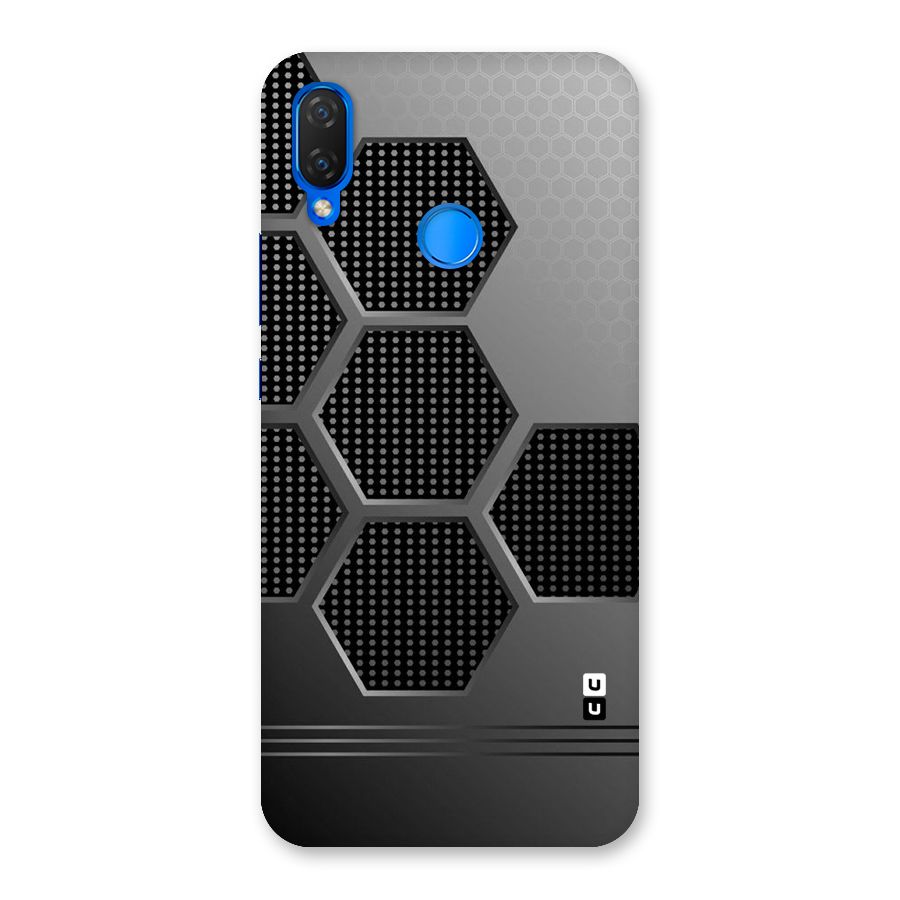 Grey Black Hexa Back Case for Huawei P Smart+