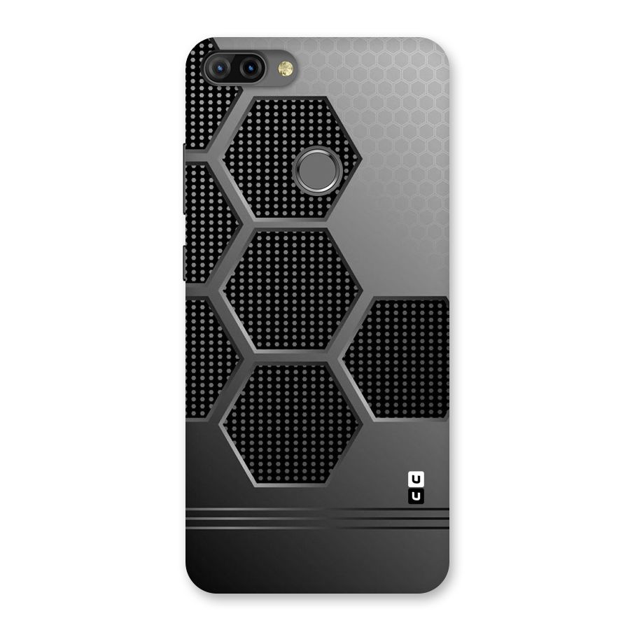 Grey Black Hexa Back Case for Infinix Hot 6 Pro