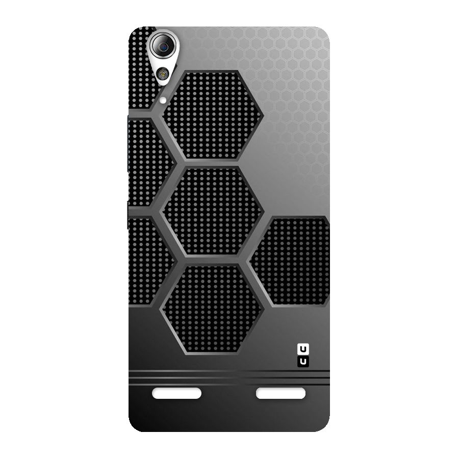 Grey Black Hexa Back Case for Lenovo A6000