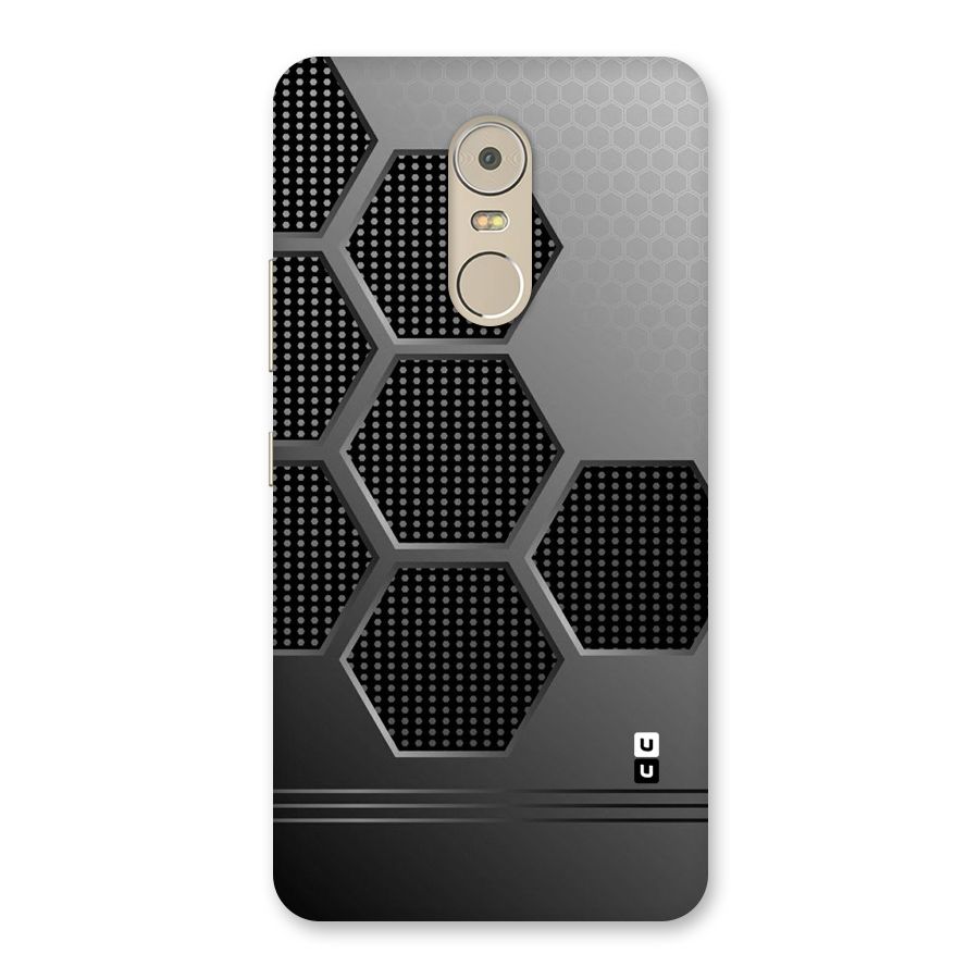Grey Black Hexa Back Case for Lenovo K6 Note