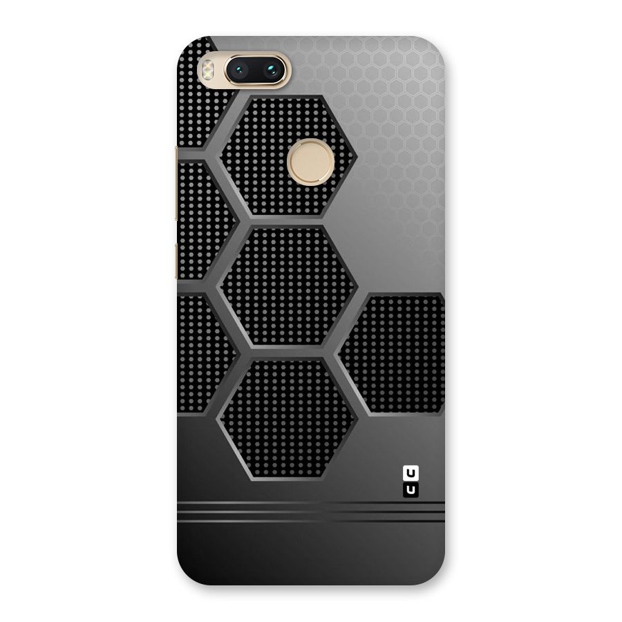 Grey Black Hexa Back Case for Mi A1