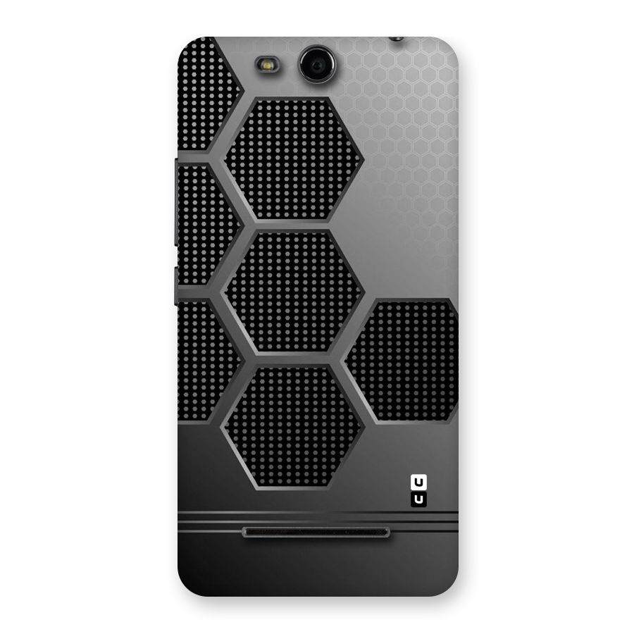 Grey Black Hexa Back Case for Micromax Canvas Juice 3 Q392