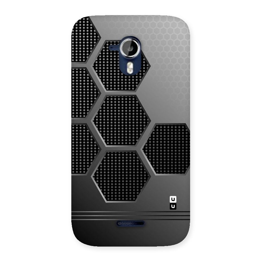 Grey Black Hexa Back Case for Micromax Canvas Magnus A117