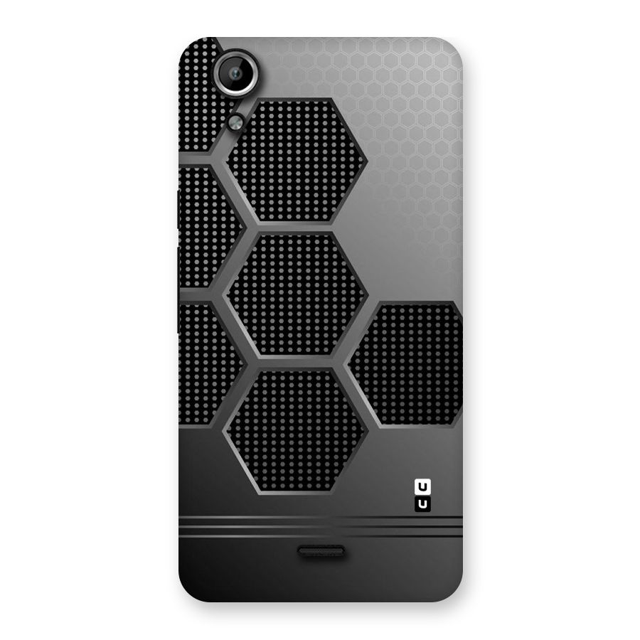 Grey Black Hexa Back Case for Micromax Canvas Selfie Lens Q345