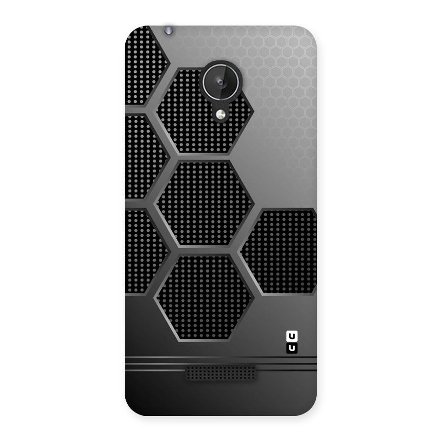 Grey Black Hexa Back Case for Micromax Canvas Spark Q380