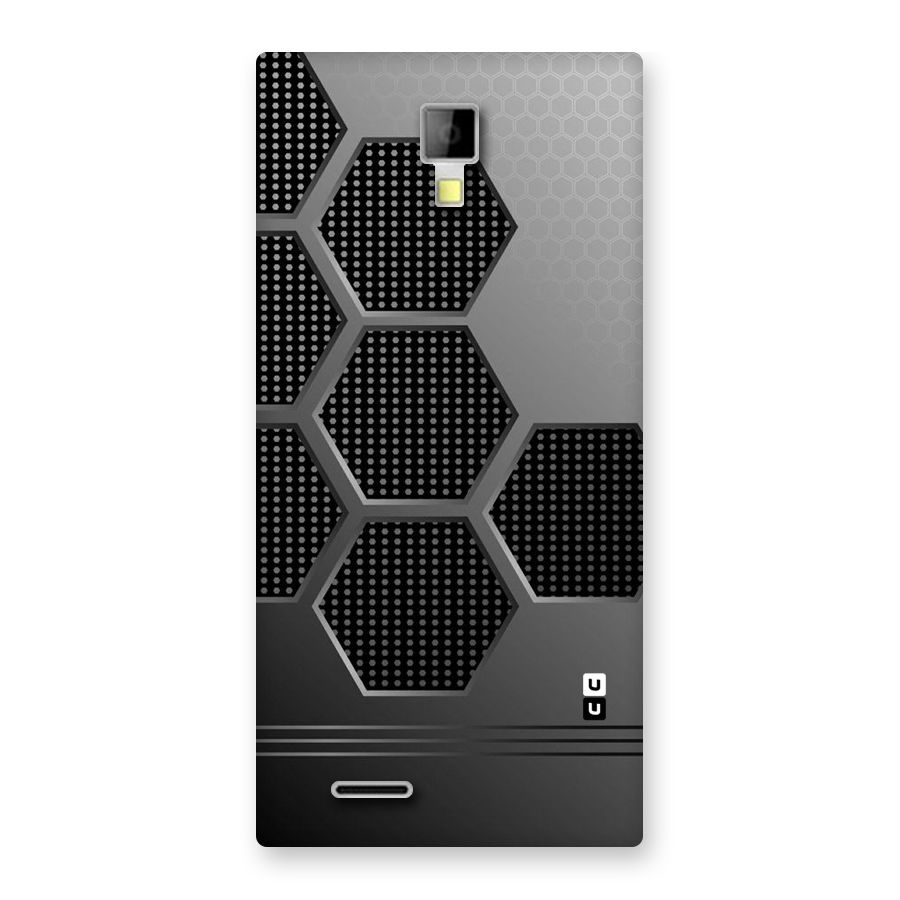 Grey Black Hexa Back Case for Micromax Canvas Xpress A99
