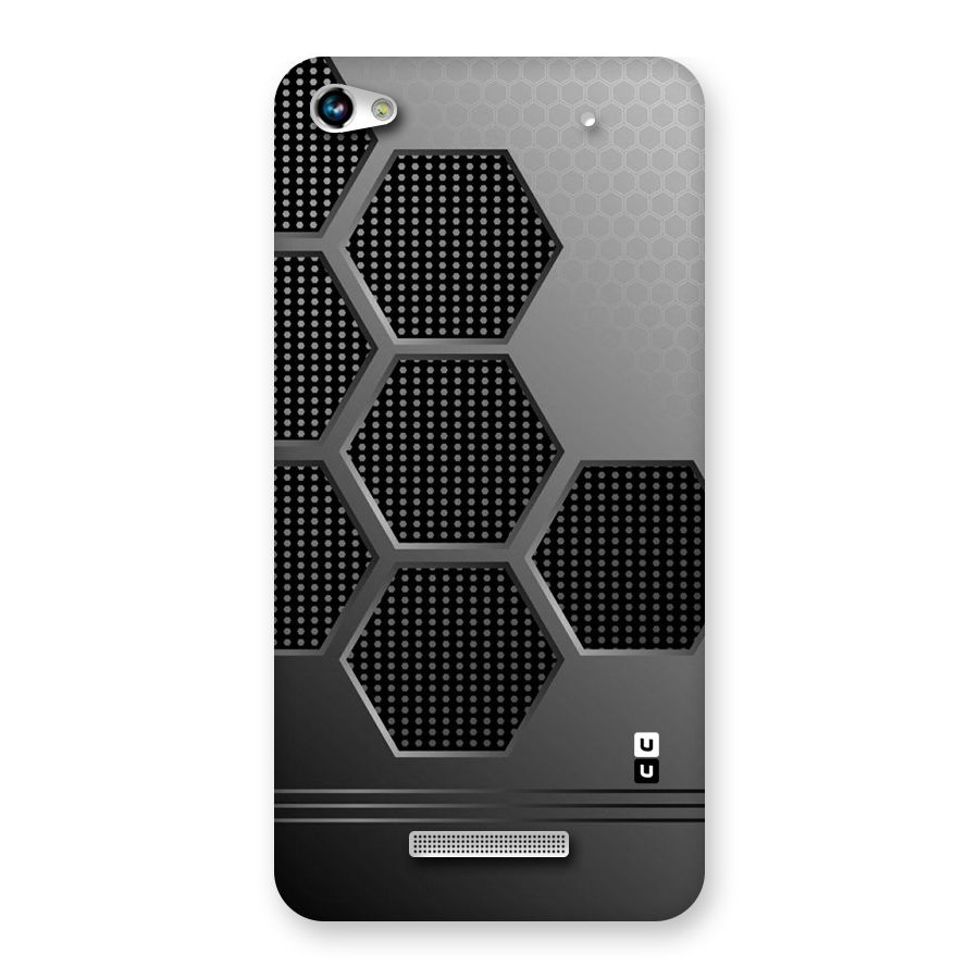 Grey Black Hexa Back Case for Micromax Hue 2
