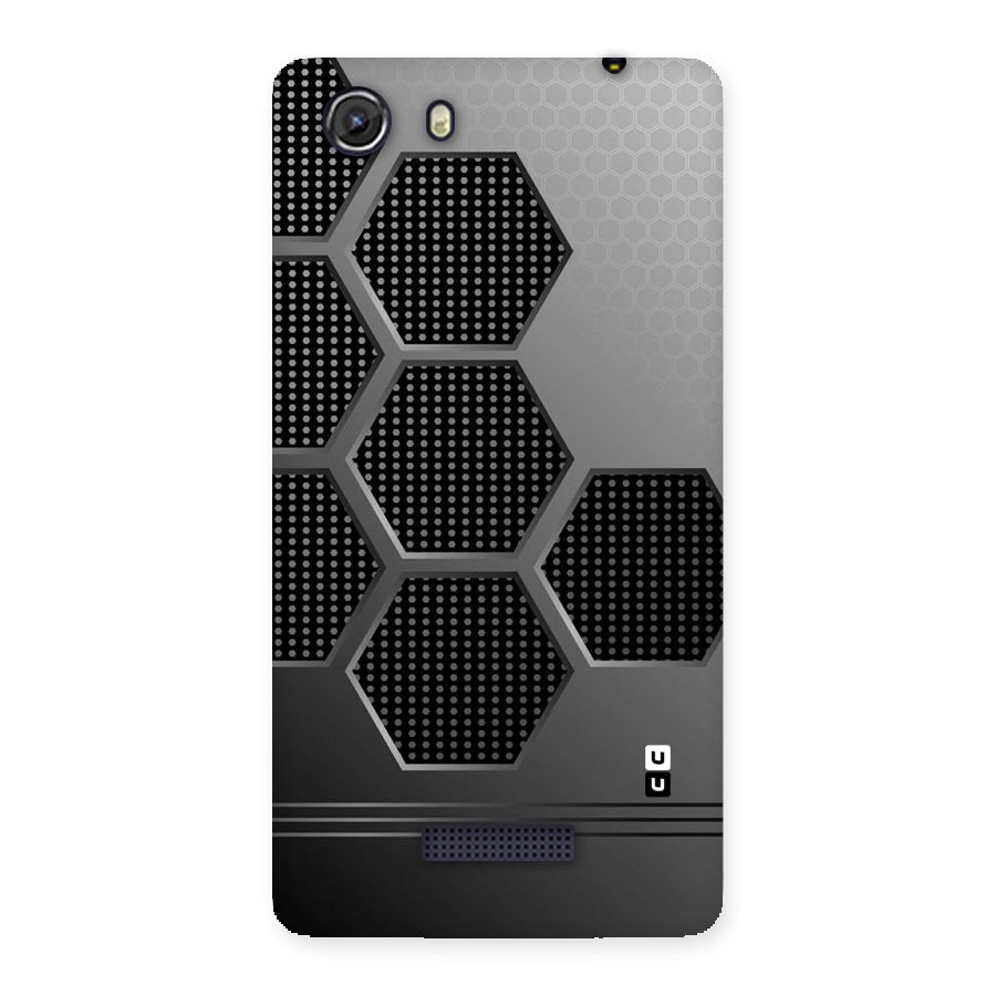 Grey Black Hexa Back Case for Micromax Unite 3